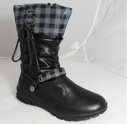 RDF black leather boots